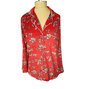 Secret Treasures PJ set Soft Red Floral Print NWT Size Small